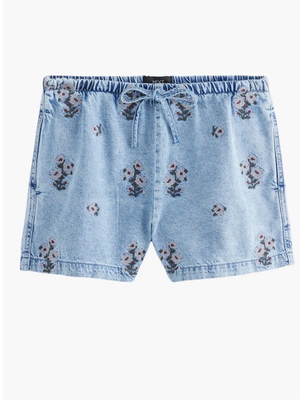 next Light Blue Floral Terry Drawstring Men’s Shorts
